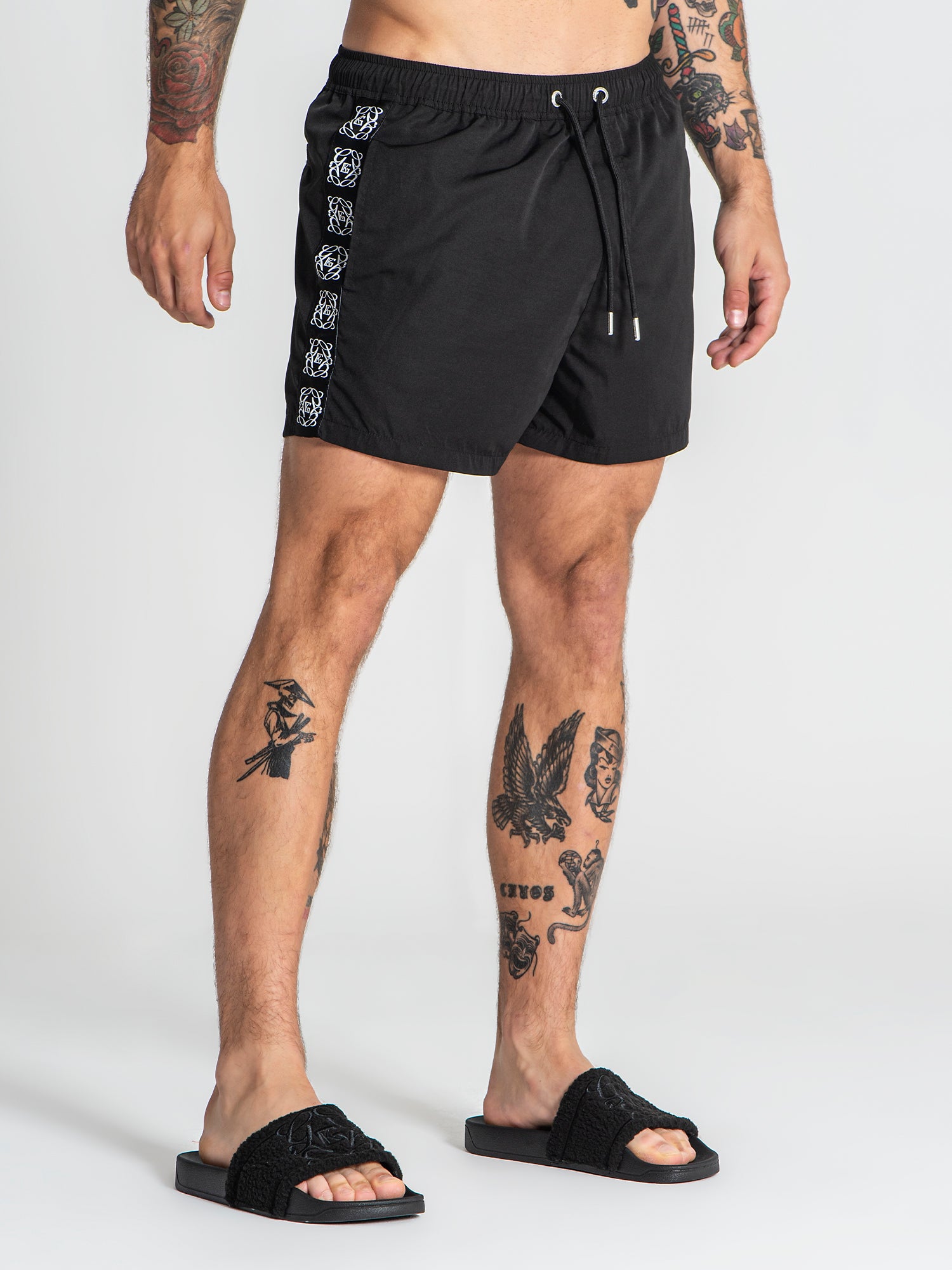 Black Nouveau Swimshorts
