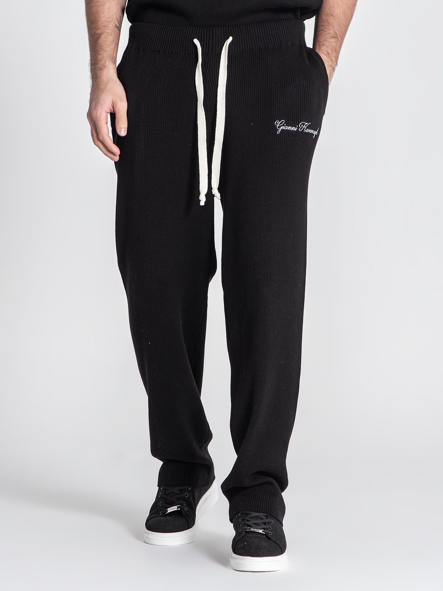 Black Identity Knit Joggers