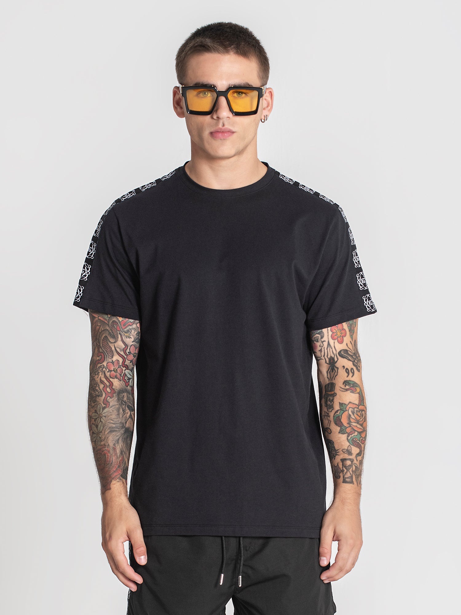 Black Nouveau Tape Tee
