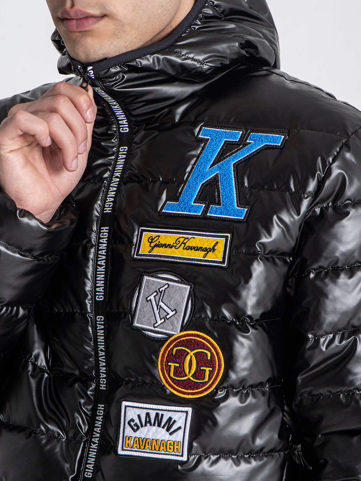 jackets / Black Collage Hoodie Jacket