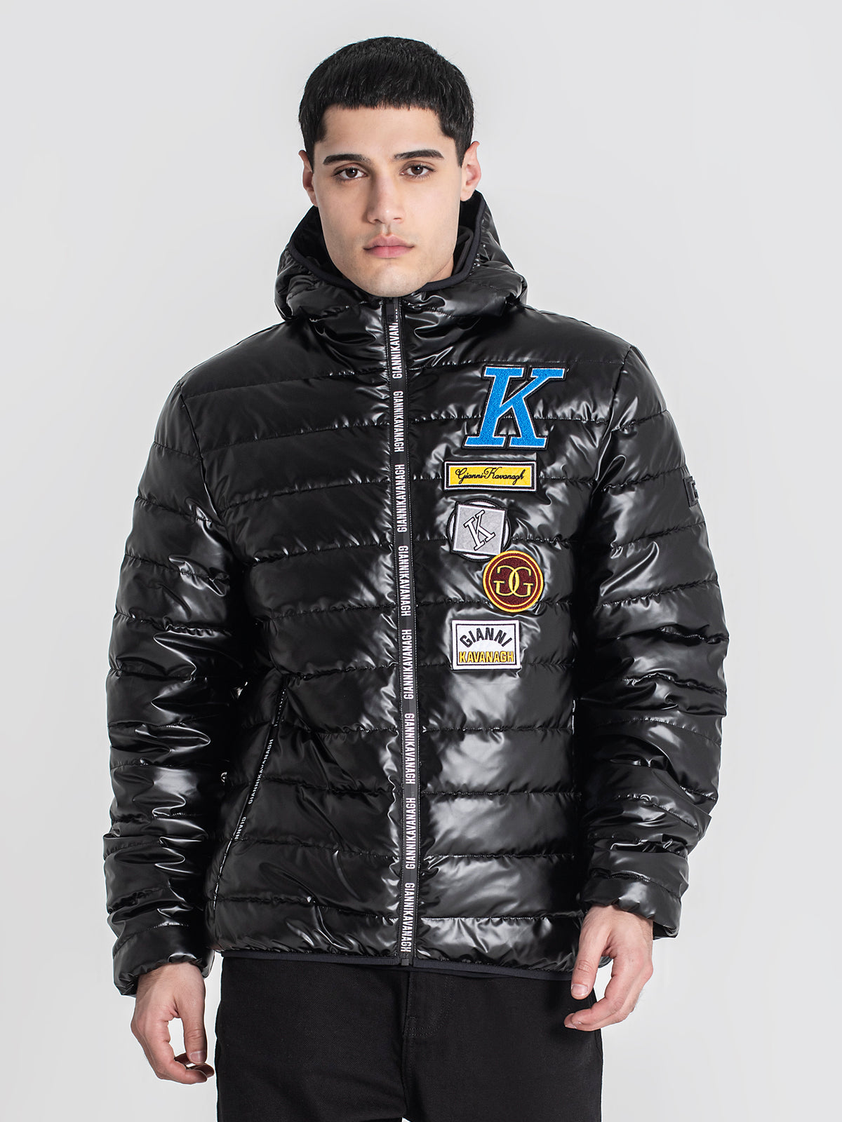 jackets / Black Collage Hoodie Jacket