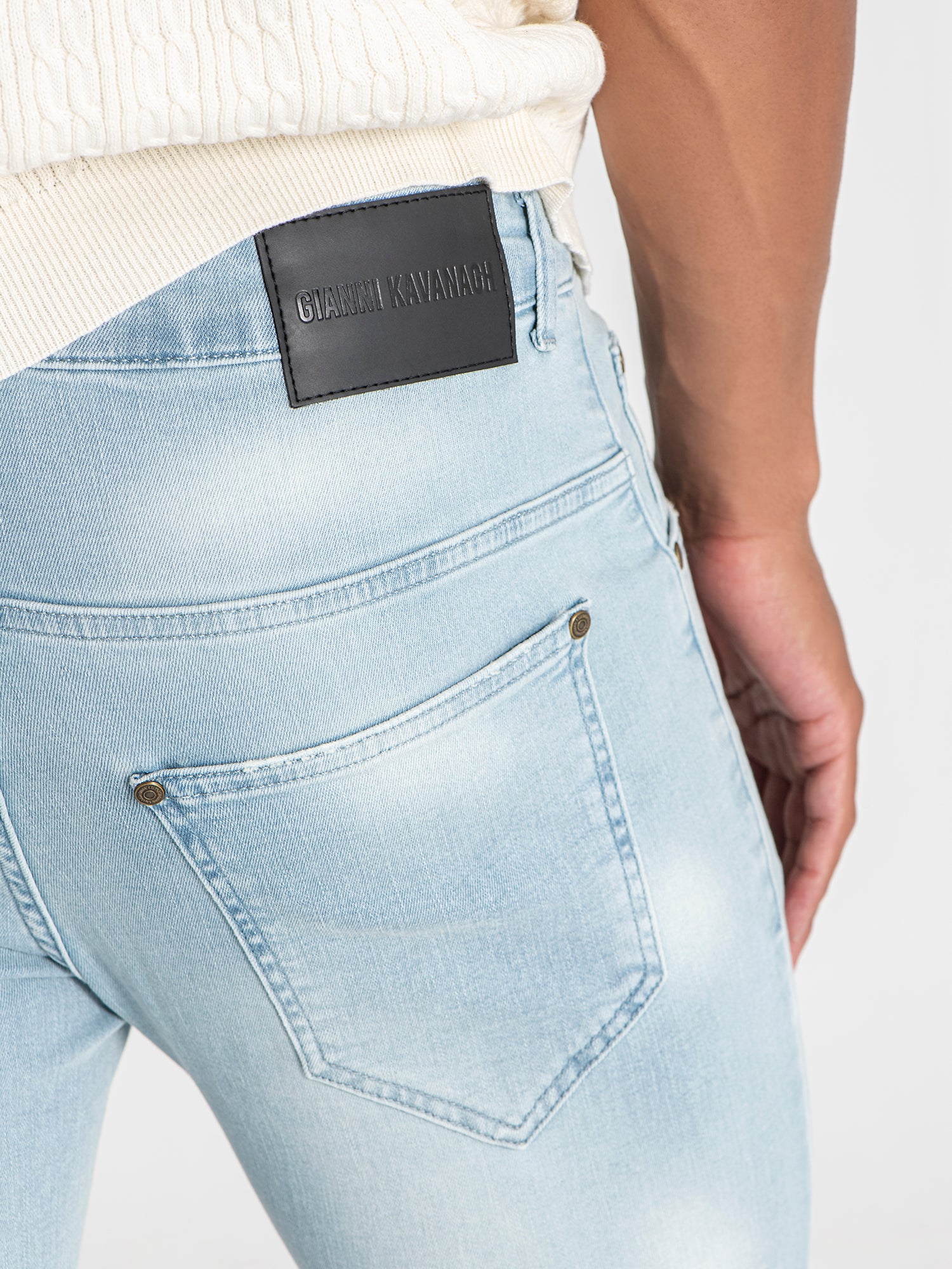 jeans / Light Blue Zipper Jeans