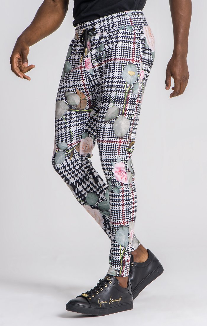 Calças de Tartan Multicolor Botanic Affair