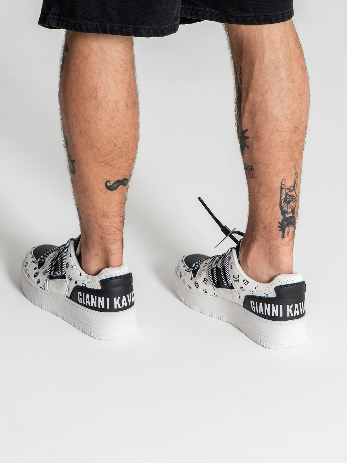 White Mania Wrapped Sneakers