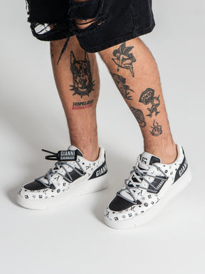 White Mania Wrapped Sneakers