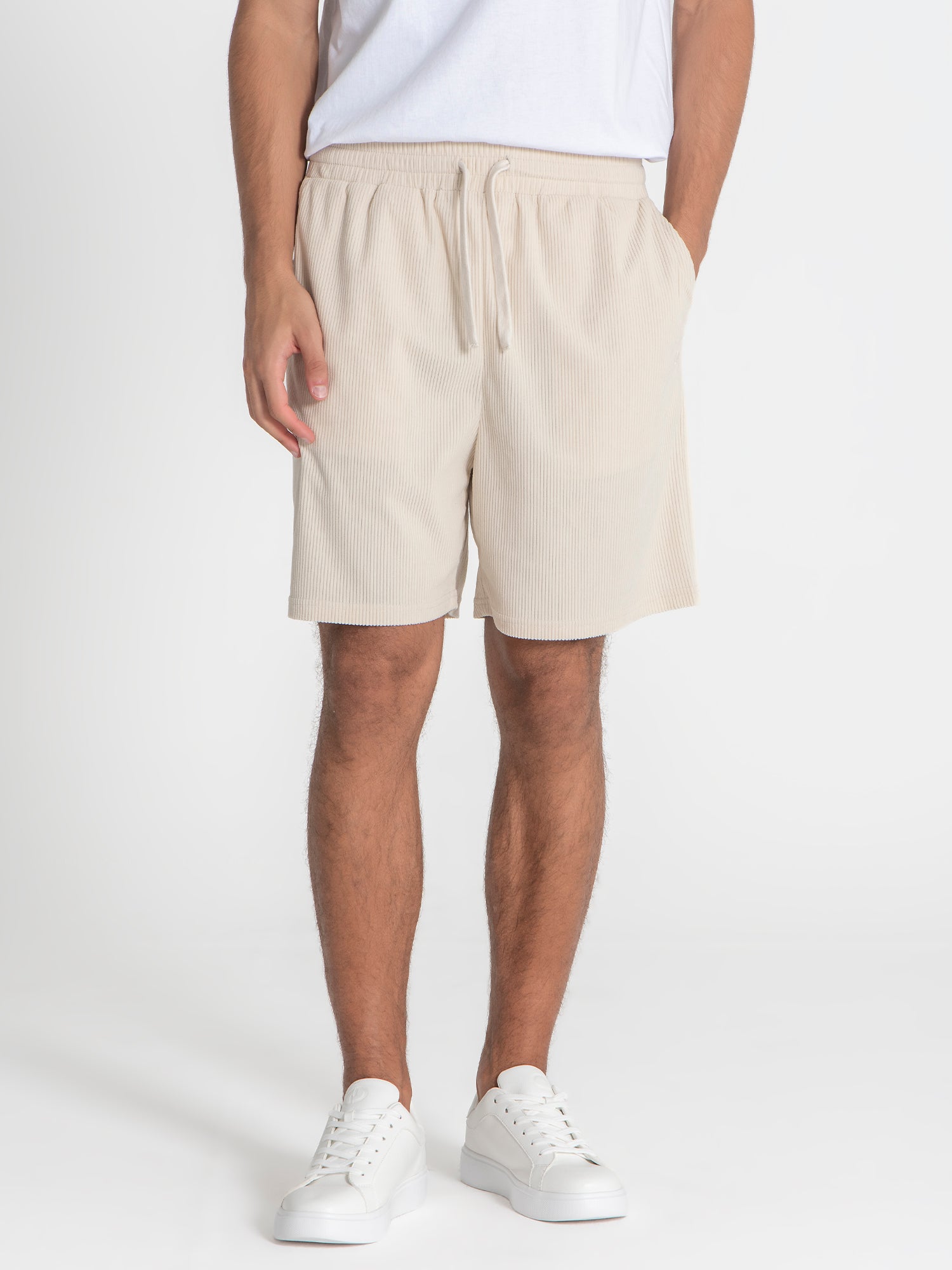 Beige Crease Shorts