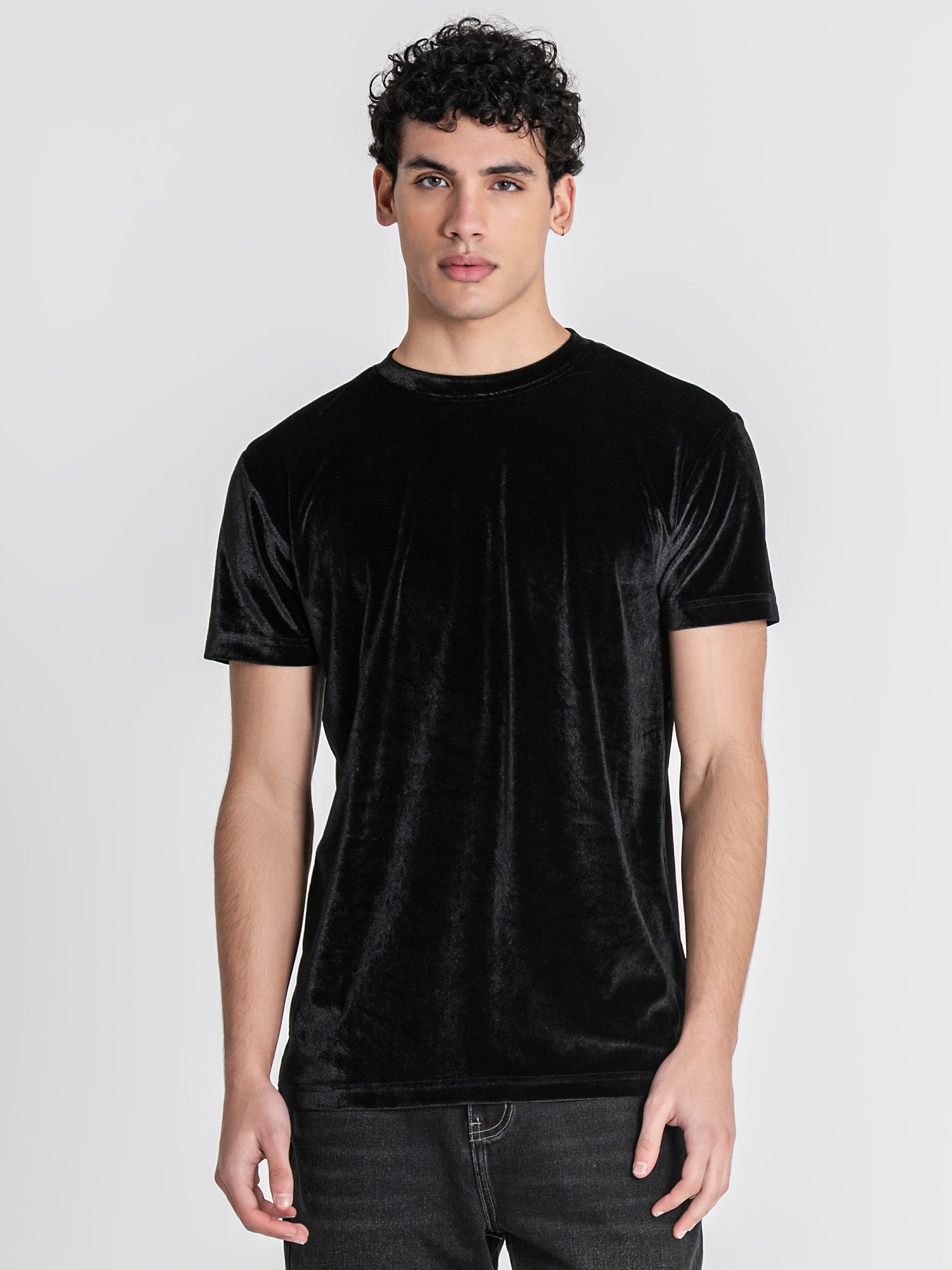 Black GK Tape Velvet Tee