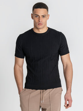 t-shirts / Black Dimension Knit Tee