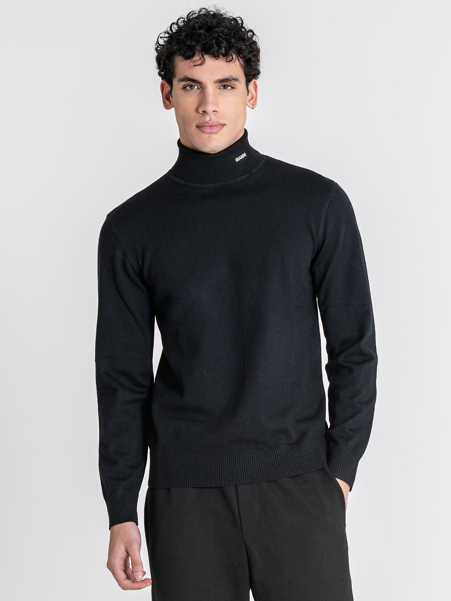 Black Soft Knit Turtleneck