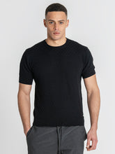 t-shirts / Black Squared Knit Tee