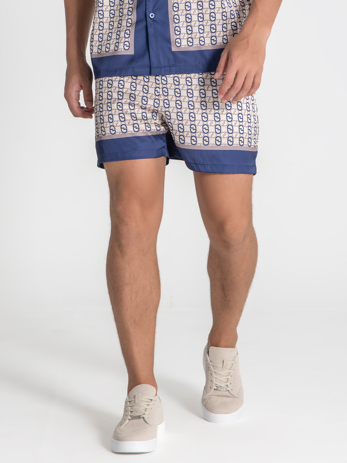 Short En Satin Bleu GG Mania