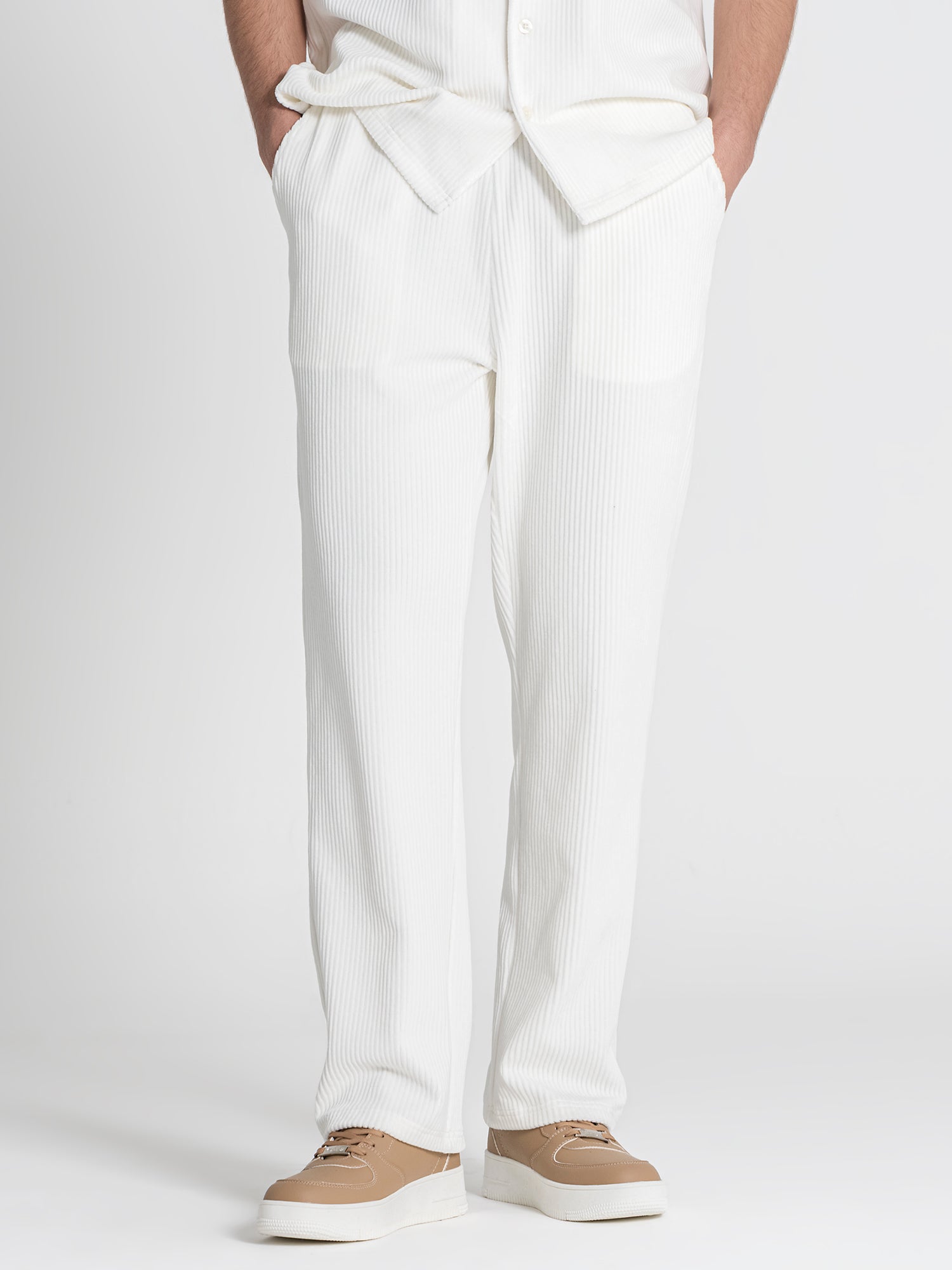 White Surface Pants