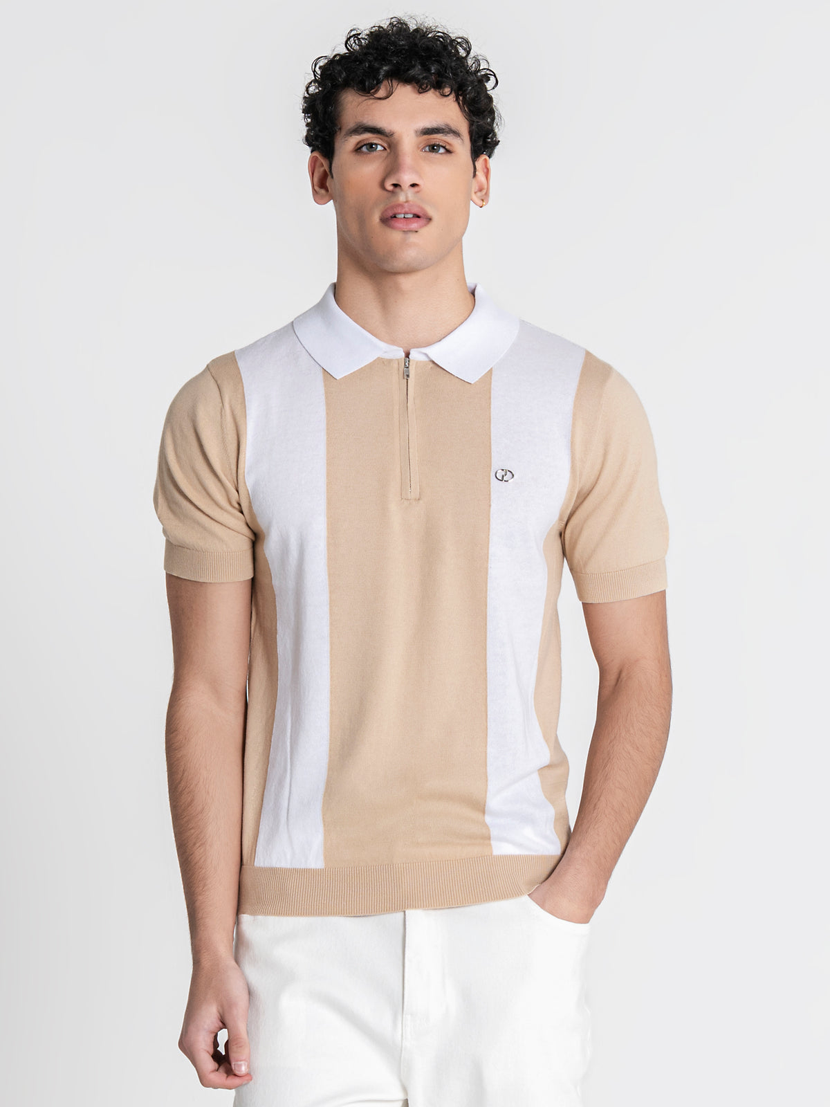 polos / Camel Column Knit Polo