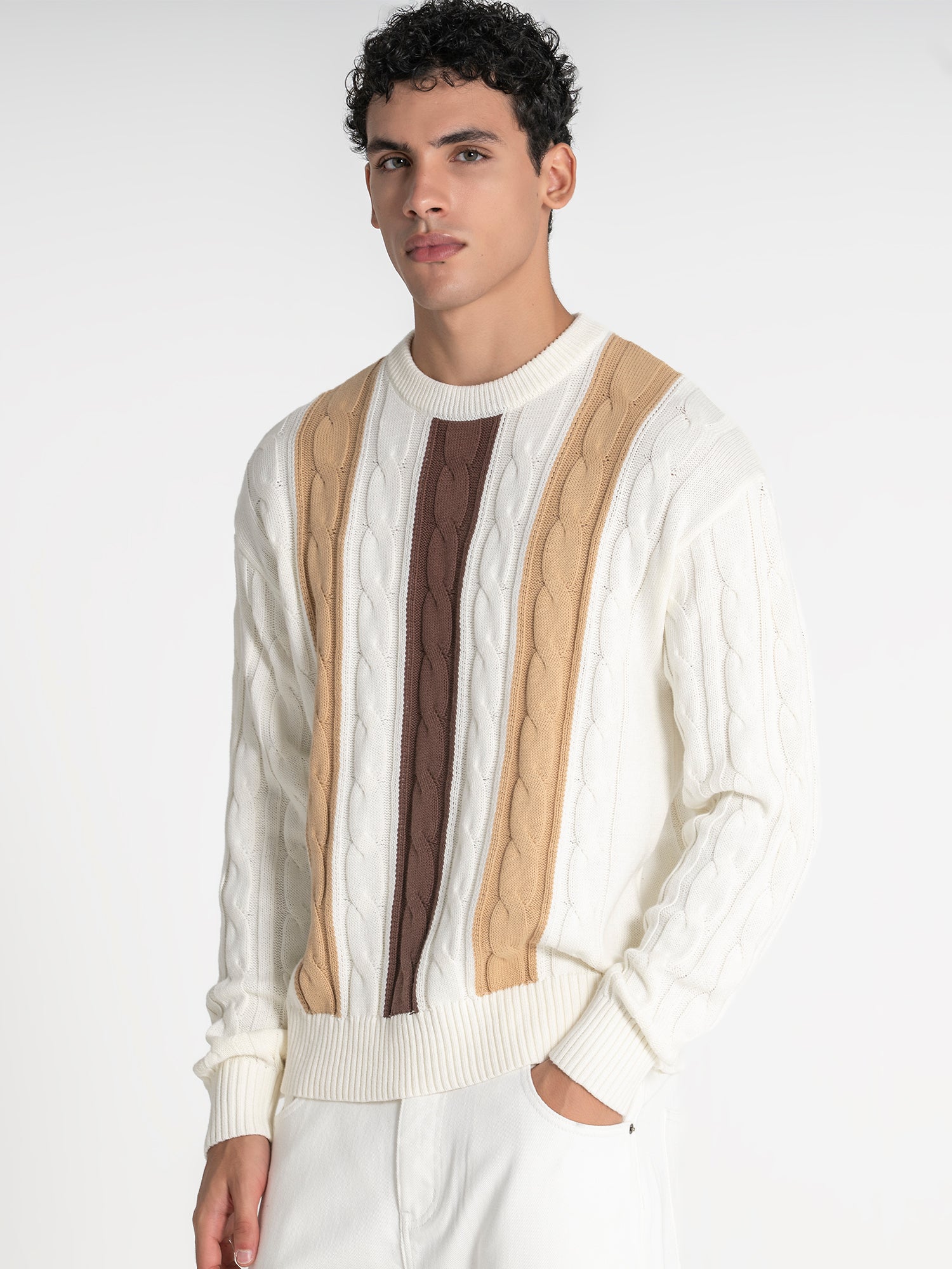 Beige Triple Sweater