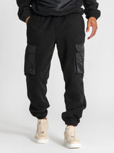 joggers / Black Cargo Sherpa Joggers