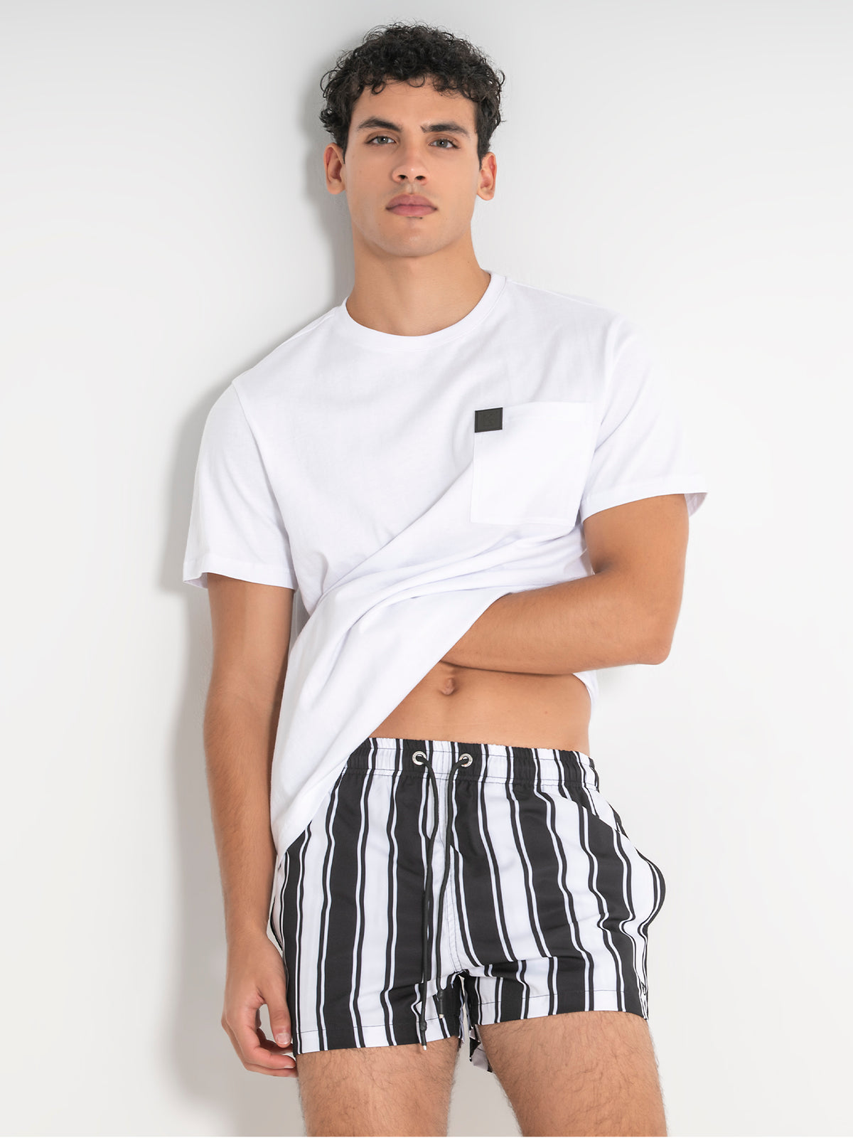 T-Shirt Blanc Pocket