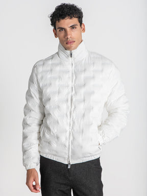 jackets / White Code Puffer Jacket