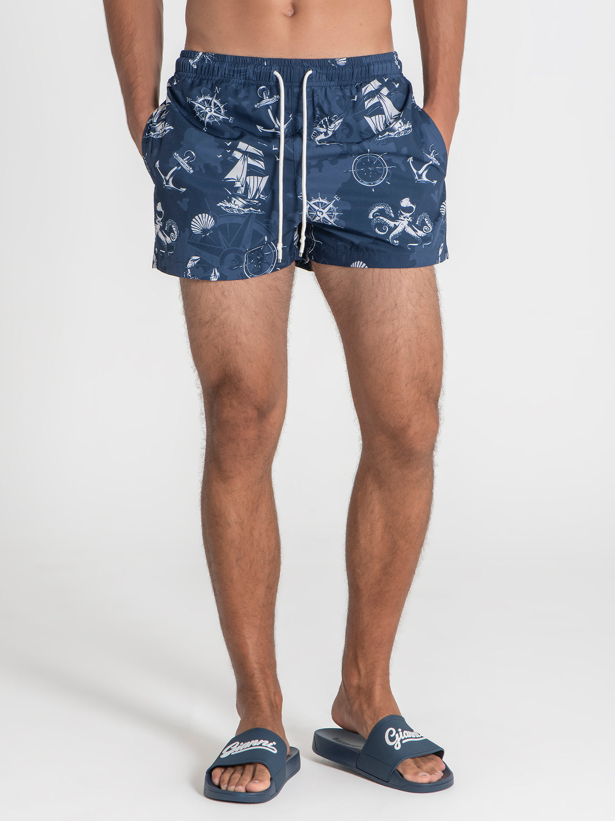 swimshorts / Blue Nautical Swimshorts