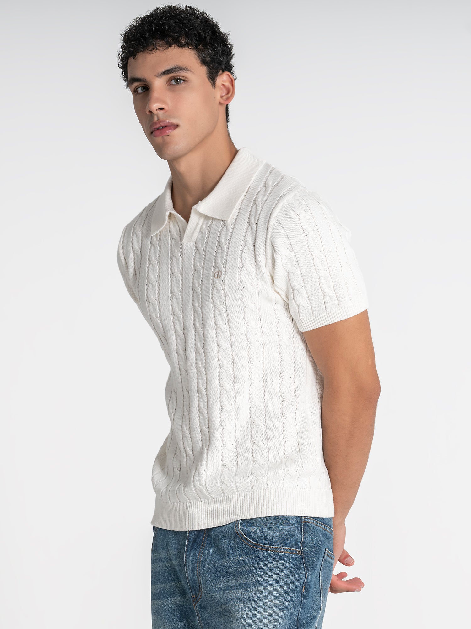 polos / White Towel Knit Polo