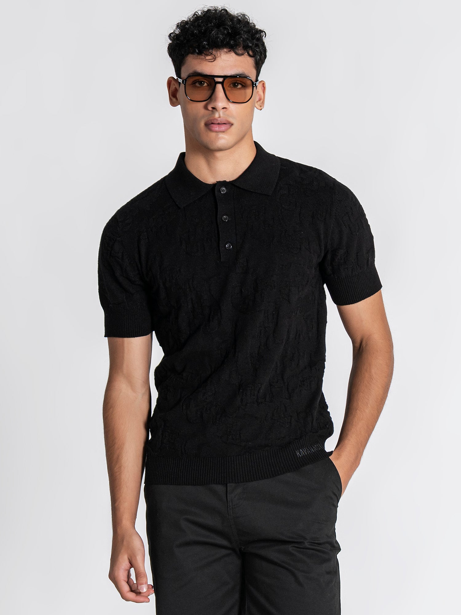 polos / Black Majestic Knit Polo