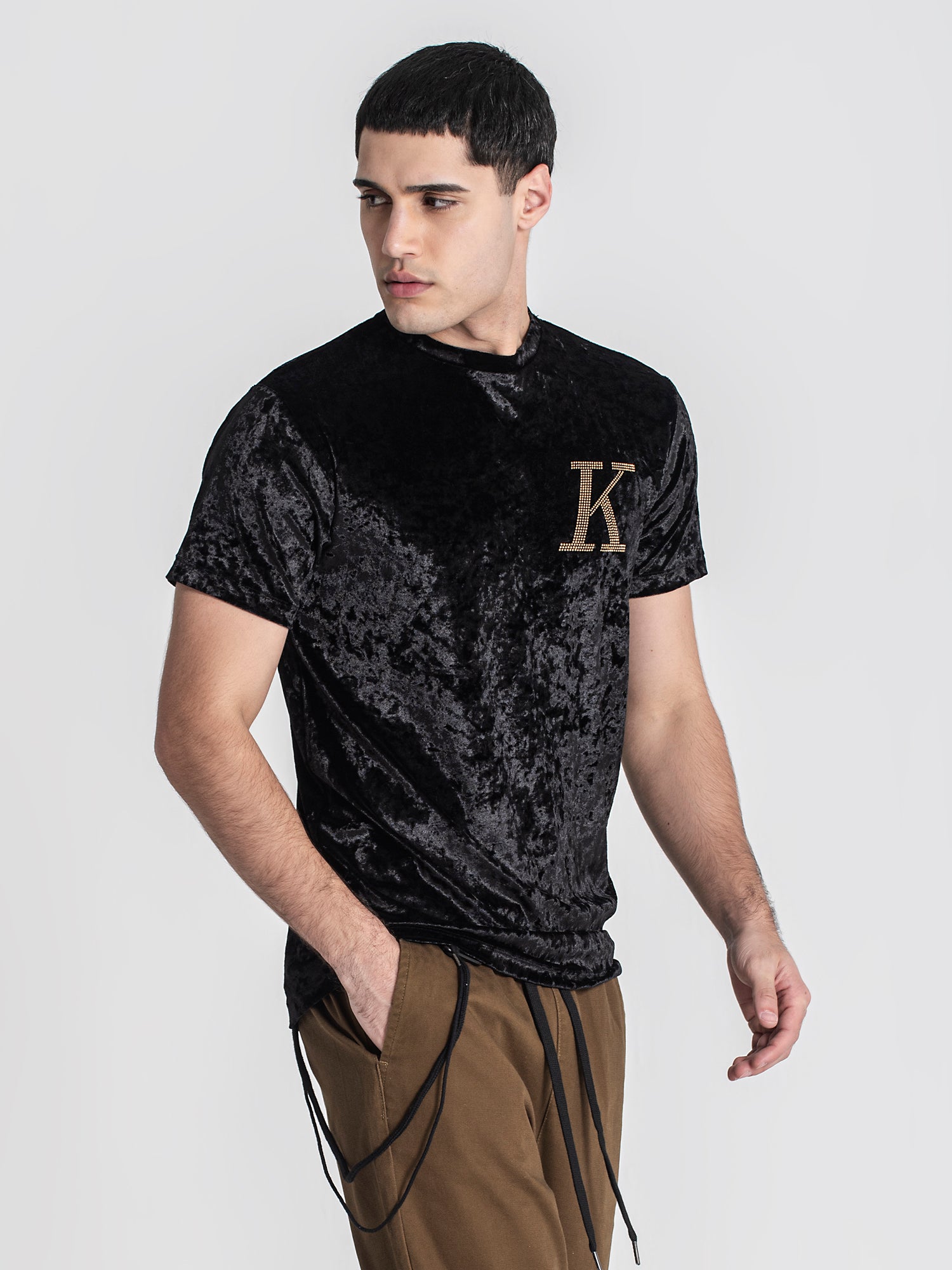 Black K Velvet Tee