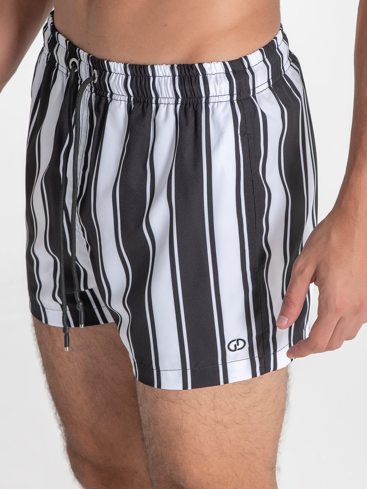 swimshorts / Black Striped Swimshorts