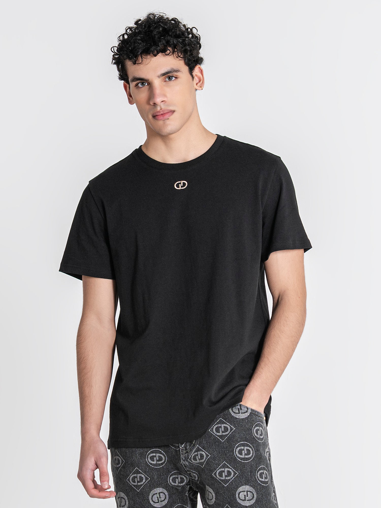 Black Micro GG Tee