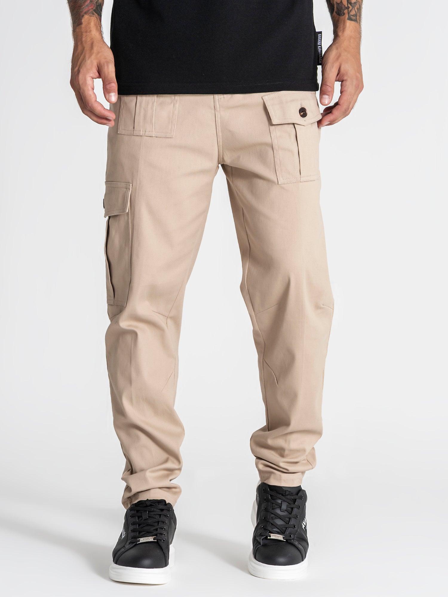 pants / Beige Cargo Chino Pants