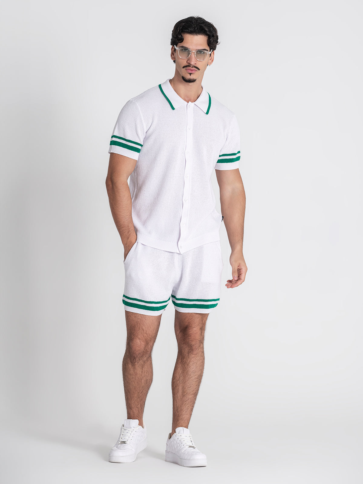 twinset / White Retro Vibes Knit Twinset