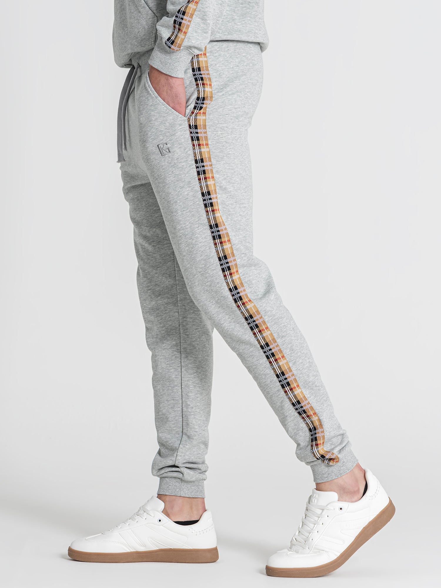 Grey Melange British Joggers
