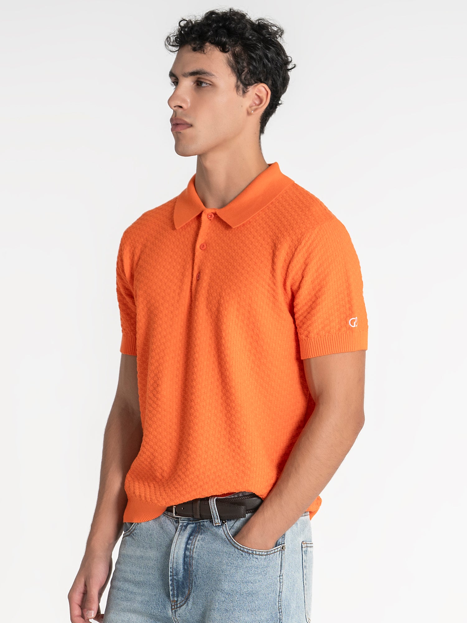 polos / Orange Pop Knit Polo