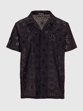 shirts / Black Nature Embroidery Shirt