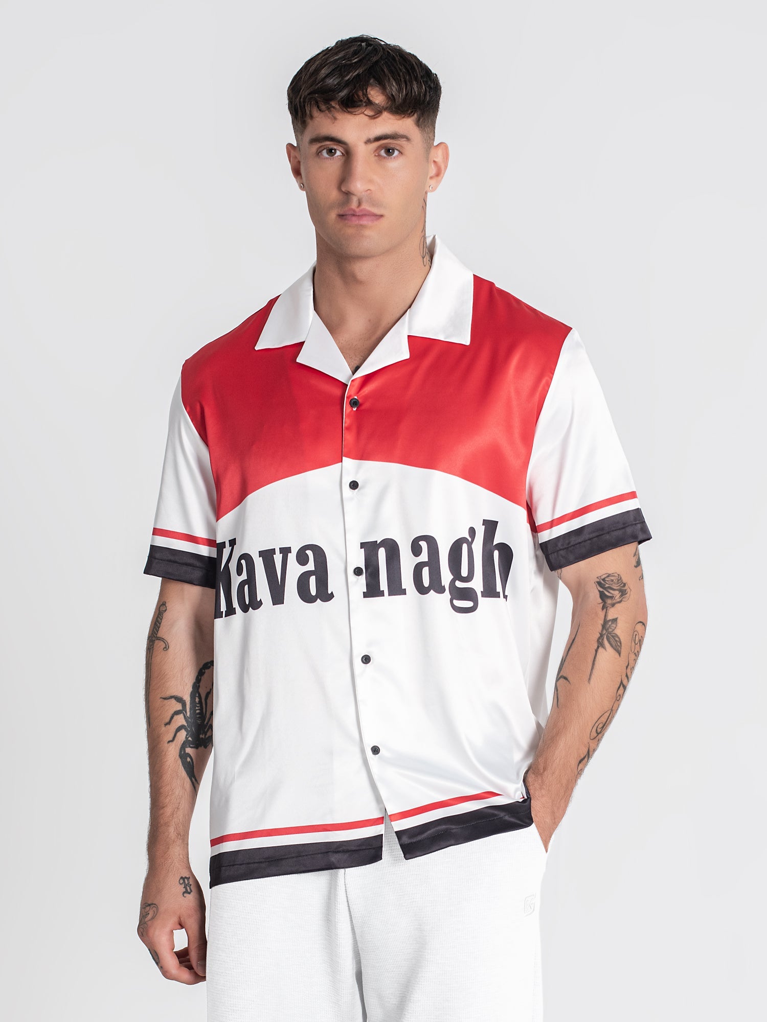 Red Smoke Satin Shirt
