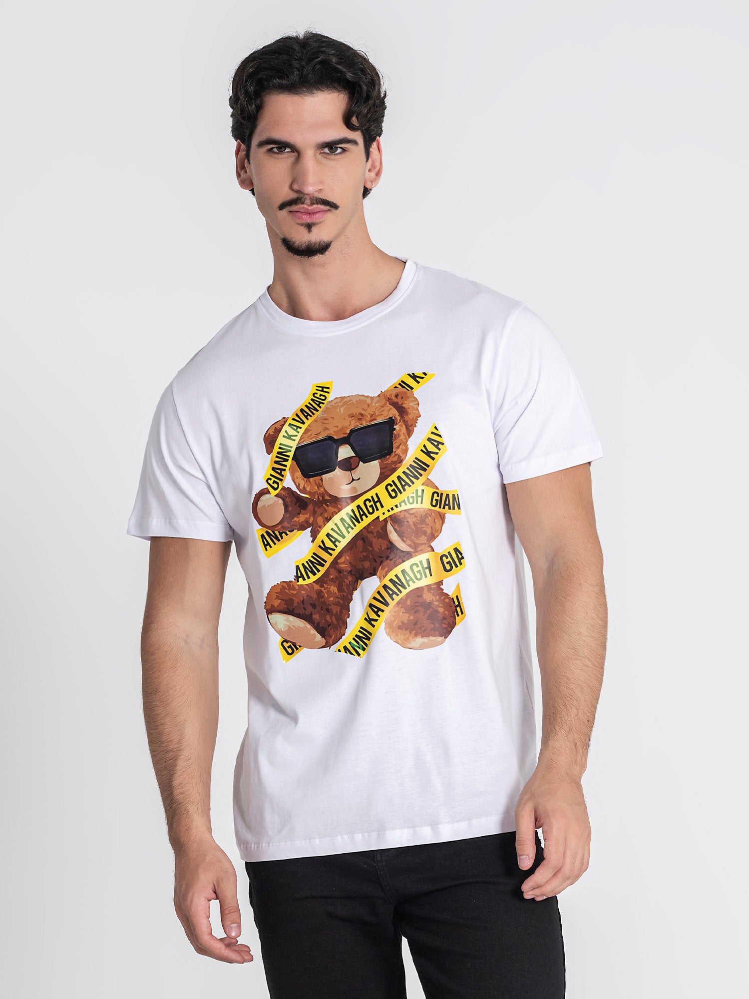 White Danger Bear Tee