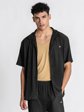 shirts / Black GG Cuban Shirt