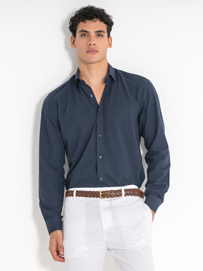 shirts / Blue Flax Linen Shirt