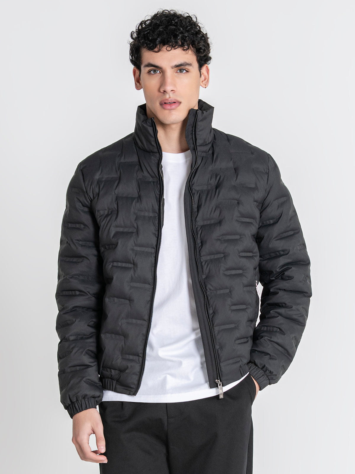 Chaqueta Puffer Negra Code