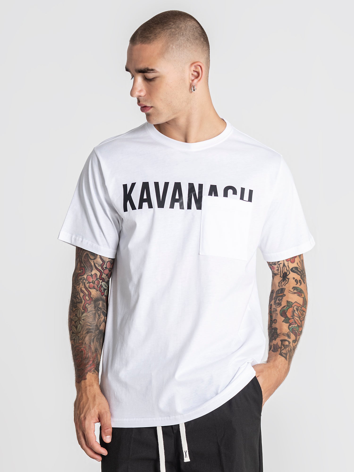 White Kavanagh Pocket Tee