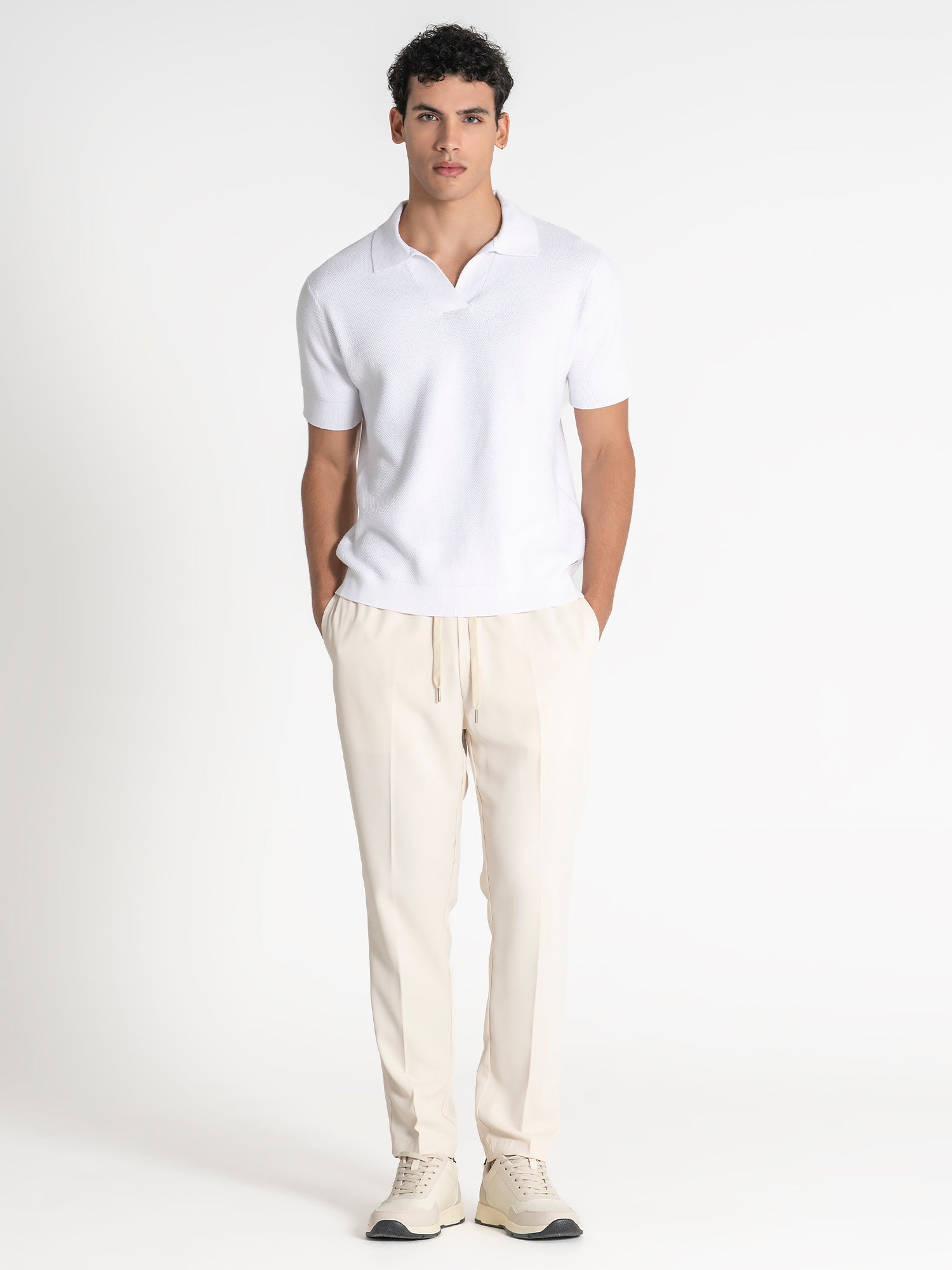 polos / White Essential Knit Polo