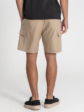 shorts / Camel Cargo Linen Shorts