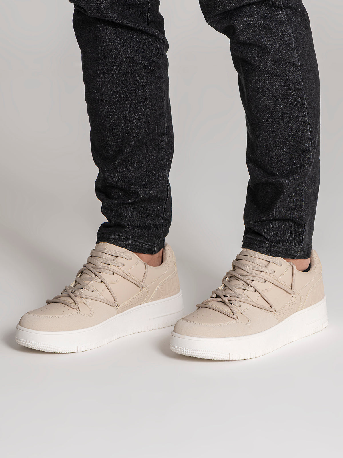 sneakers / Beige Wrapped Sneakers