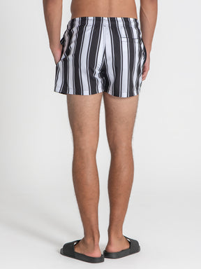 swimshorts / Black Striped Swimshorts