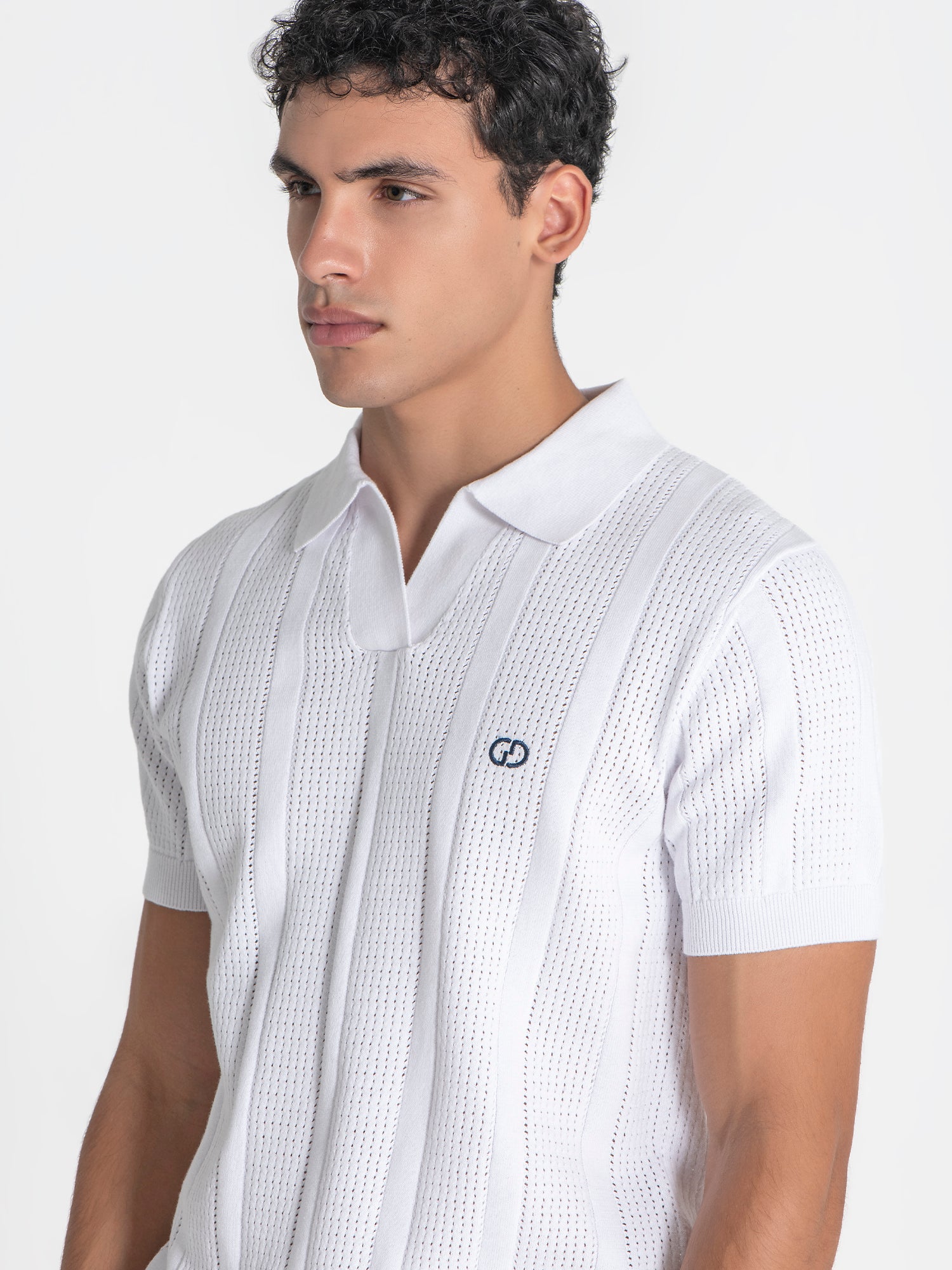 polos / White Tennis Knit Polo
