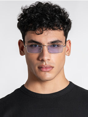 sunglasses / Blue Rectangle Sunglasses