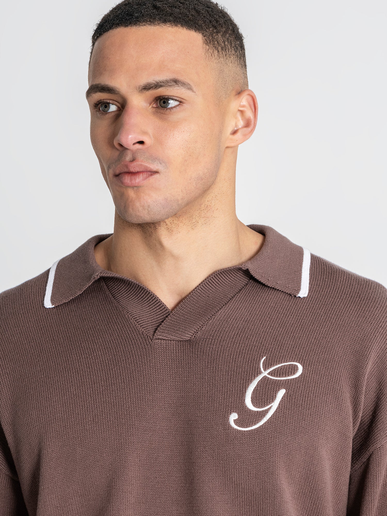 polos / Brown G Knit Sweater Polo