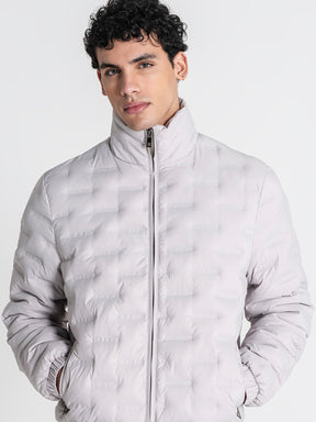 jackets / Grey Code Puffer Jacket