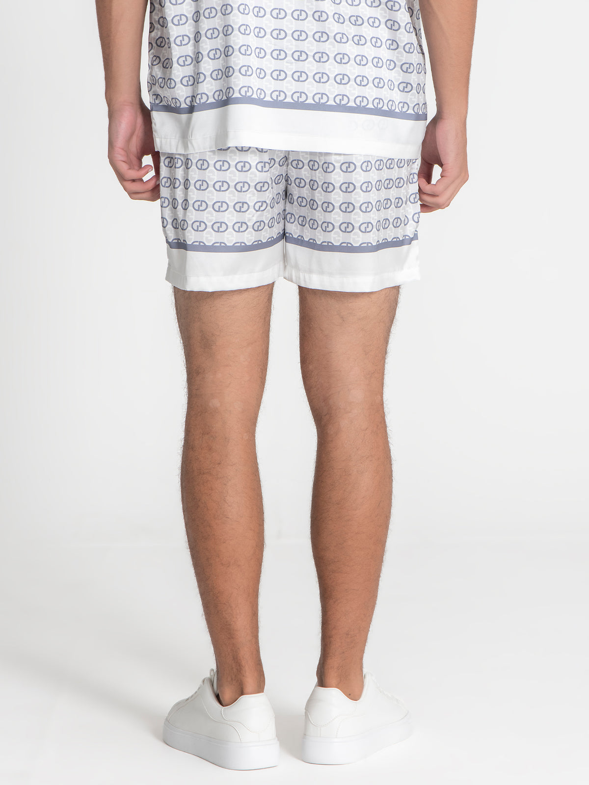 Short En Satin Blanc GG Mania