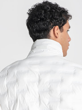 jackets / White Code Puffer Jacket