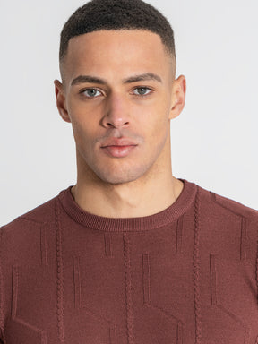 t-shirts / Brown Dimension Knit Tee