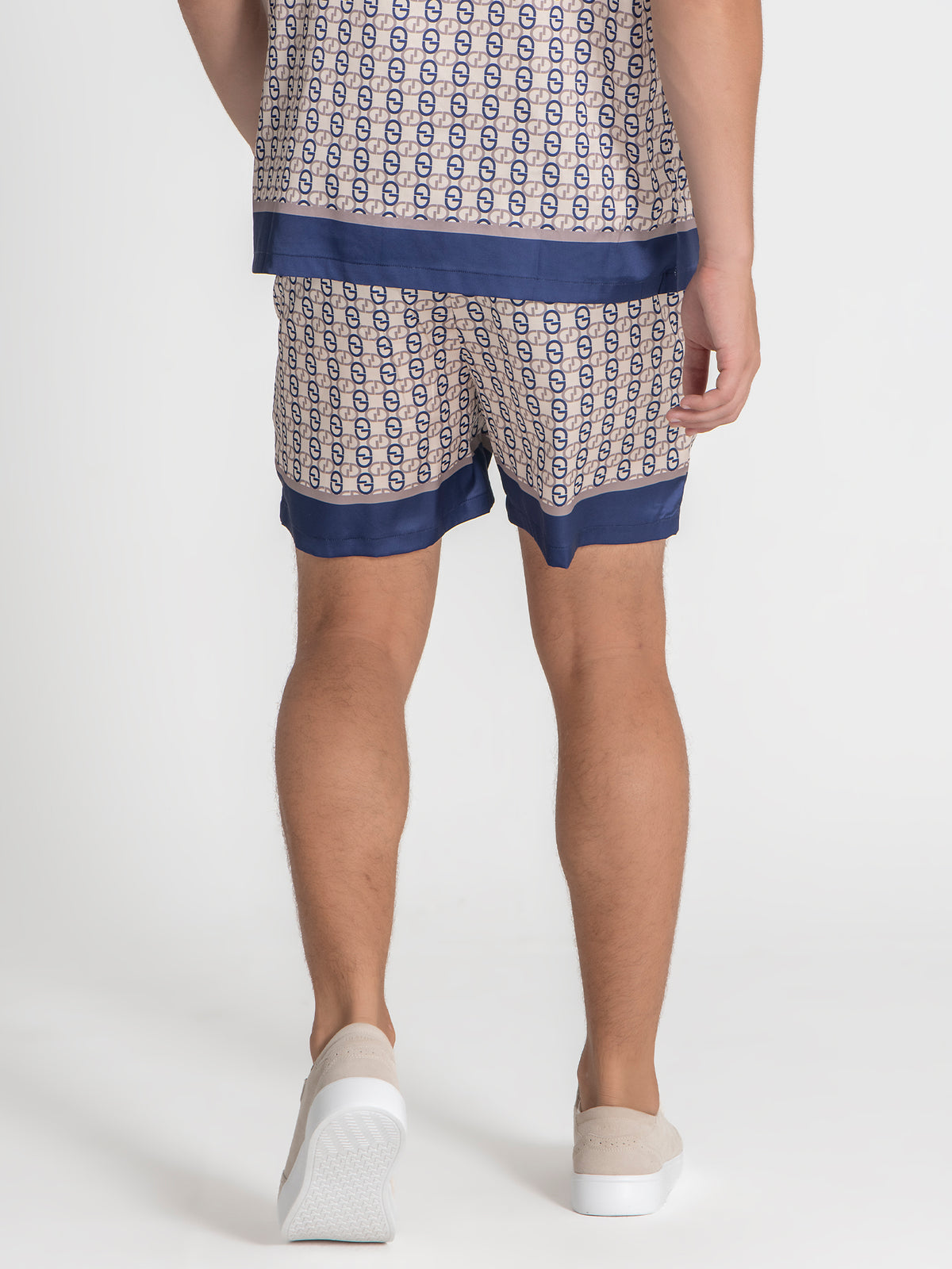 Short En Satin Bleu GG Mania